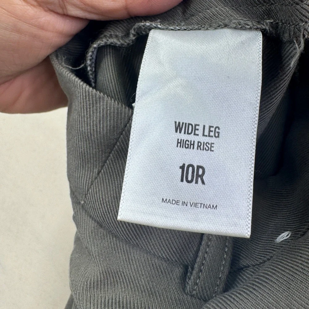 Express Cargo Pants 10R Olive Green‎ Wide Leg High Rise Utility Gorpcore